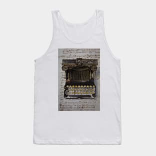 Old Typewriter And Handwritten Letter Tank Top